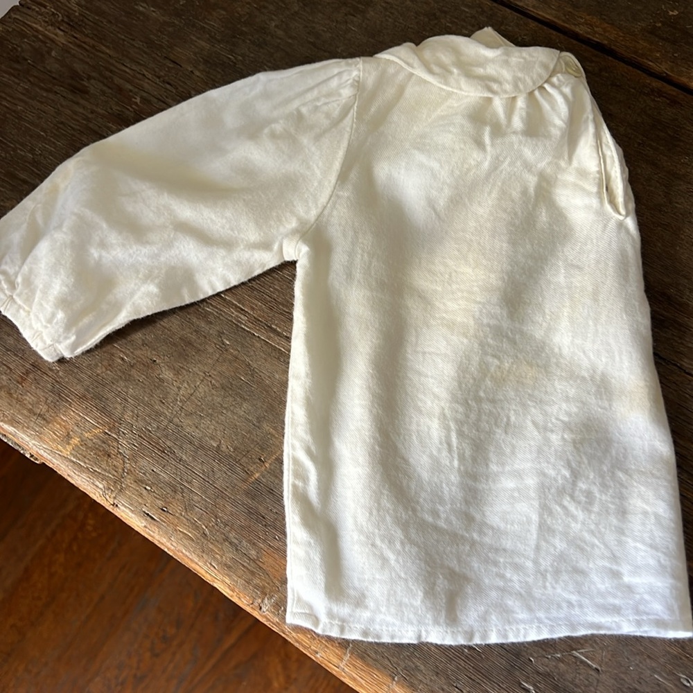 12m Soor Ploom cotton peasant blouse some fading and wear 🤍👀 - Picture 3 of 4